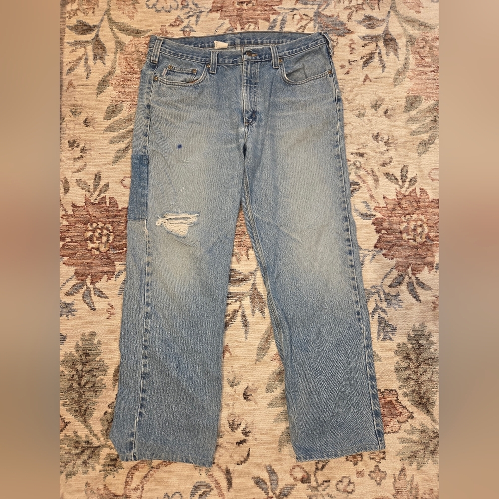 Carhartt B480-DVB Straight Traditional Fit Denim Light Wash Jeans